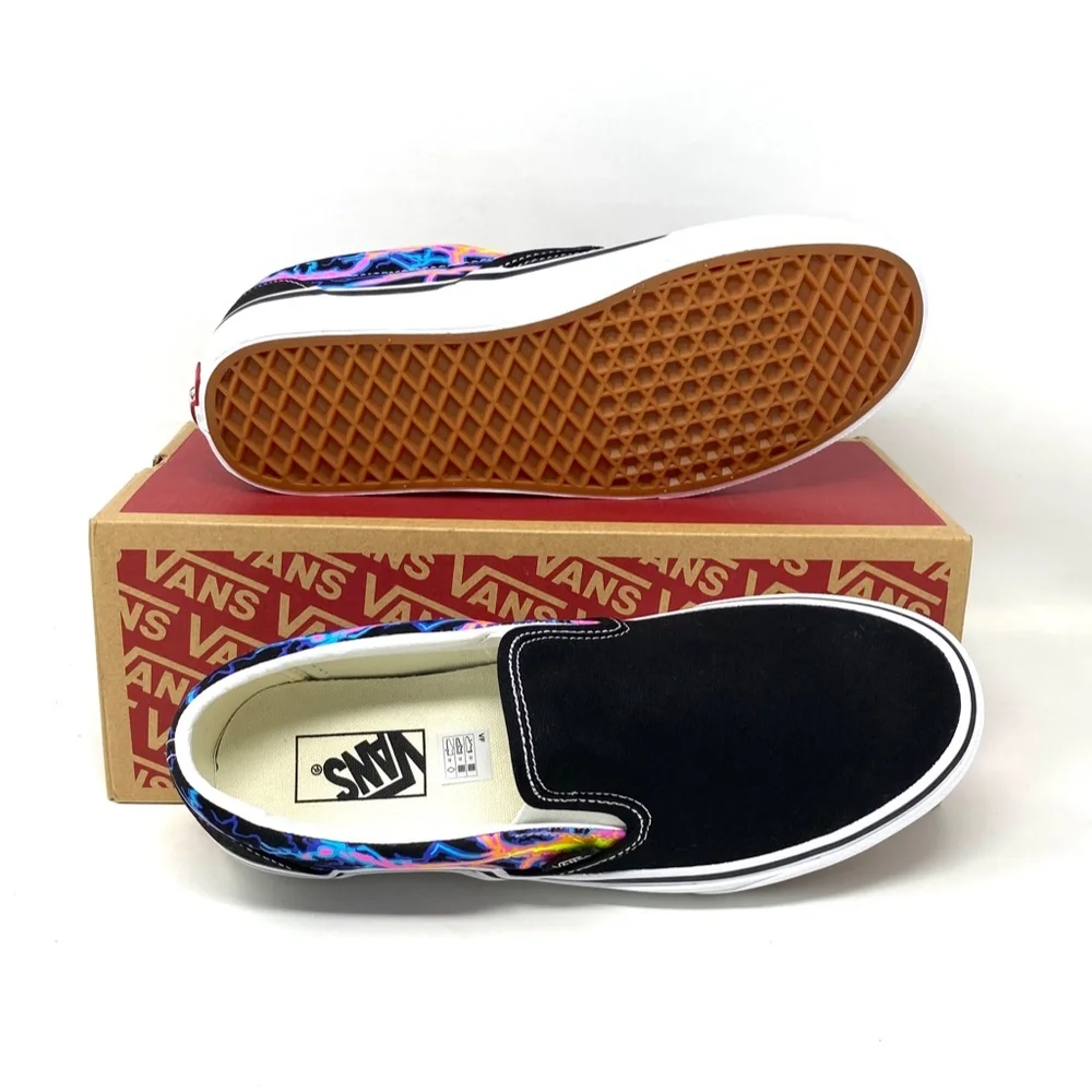 💖MEGA SALE💖VANS Classic Slip On Electric Flame Men Low  Canvas   VN000XG8B03 - Picture 7 of 11